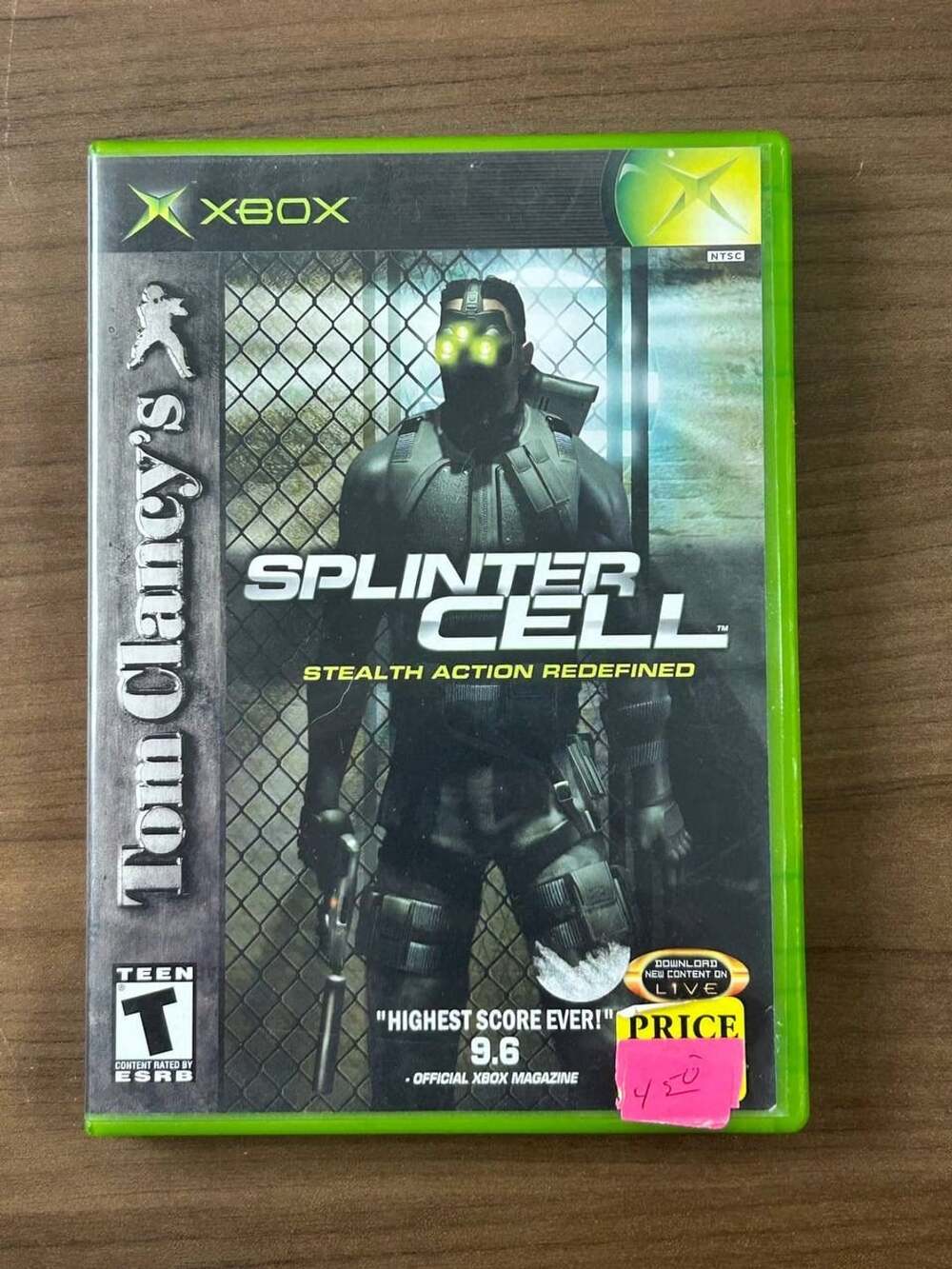 Tom Clancy’s Splinter Cell Microsoft Xbox Original Ubisoft With Case & Manual